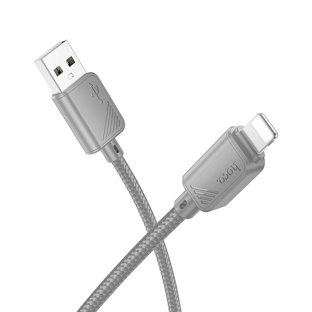 USB-A till Lightning data- och laddningskabel HOCO X113, 18W, 1m, grå