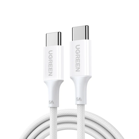 USB-C Data- och laddningskabel - USB-C UGREEN L502 (35221), 100W, 2m, Vit