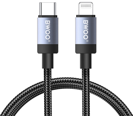USB-C till Lightning data- och laddningskabel BWOO BO-X401CL, 30W, 1m, svart