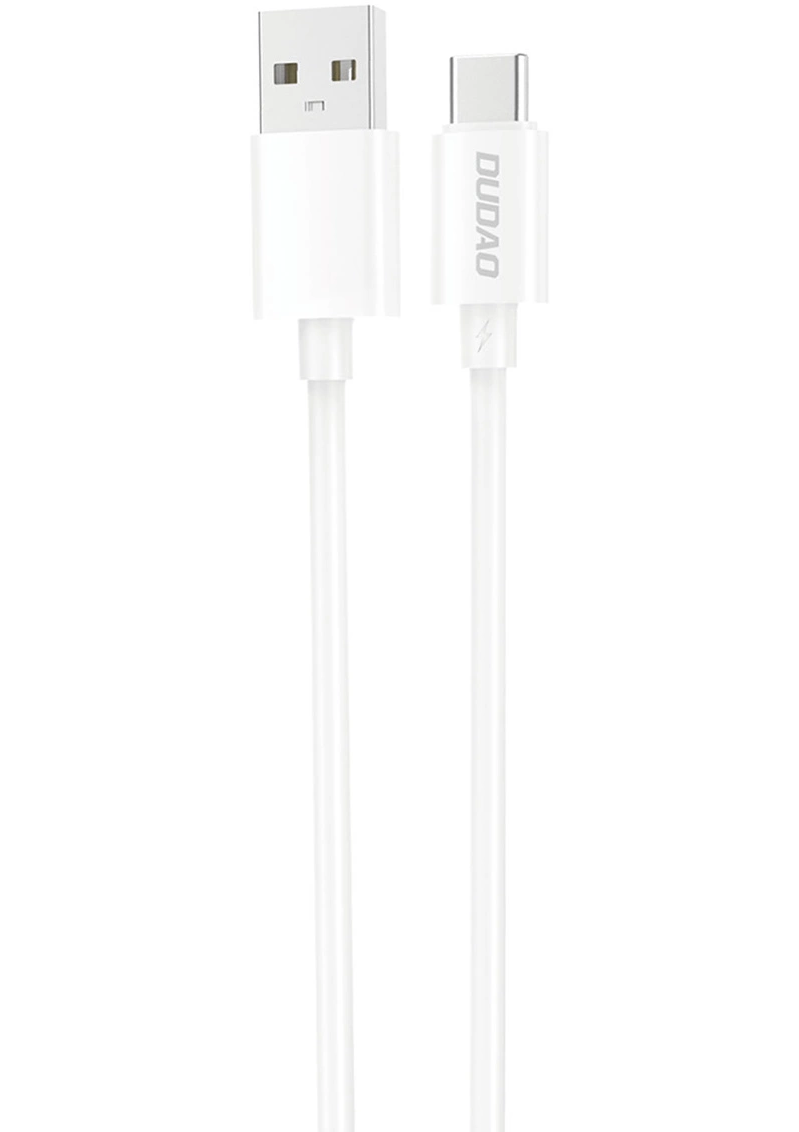 USB-A till USB-C data- och laddningskabel Dudao L4ST, 100W, 1m, vit