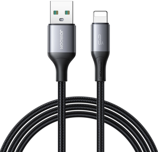 USB-A to Lightning Data and Charging Cable Joyroom S-A28 Flash, 18W, 1m, Black
