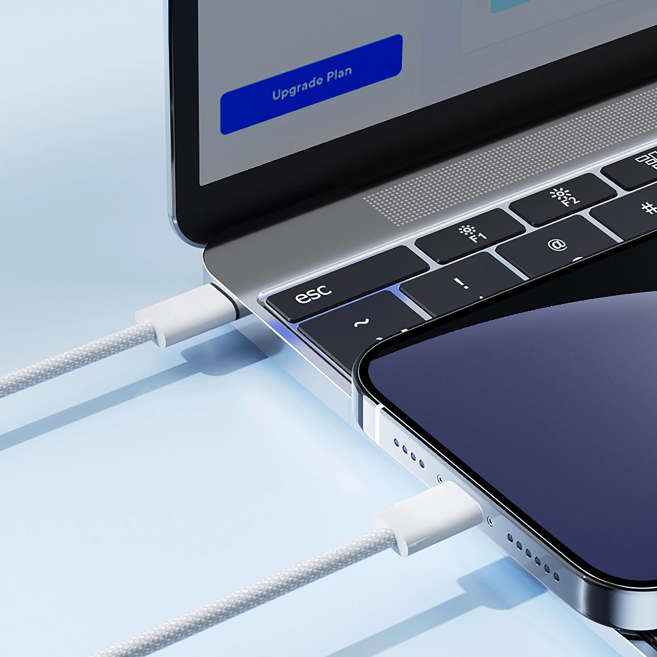 USB-C till Lightning Data- och Laddningskabel Joyroom S-A45, 30W, 1m, Vit