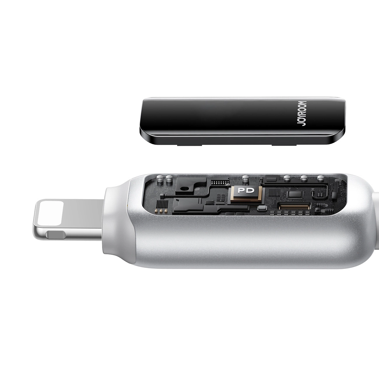 Data- och laddningskabel USB-A - Lightning Joyroom S-A55 StarFlight Display, 18W, 1.2m, Vit