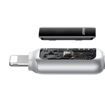 Data- och laddningskabel USB-A - Lightning Joyroom S-A55 StarFlight Display, 18W, 1.2m, Vit