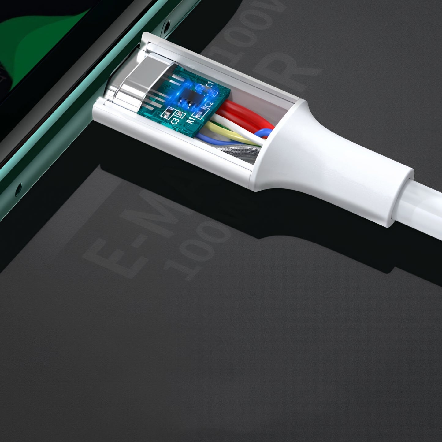 USB-C till USB-C data- och laddningskabel UGREEN US300, 100W, 2m, Vit