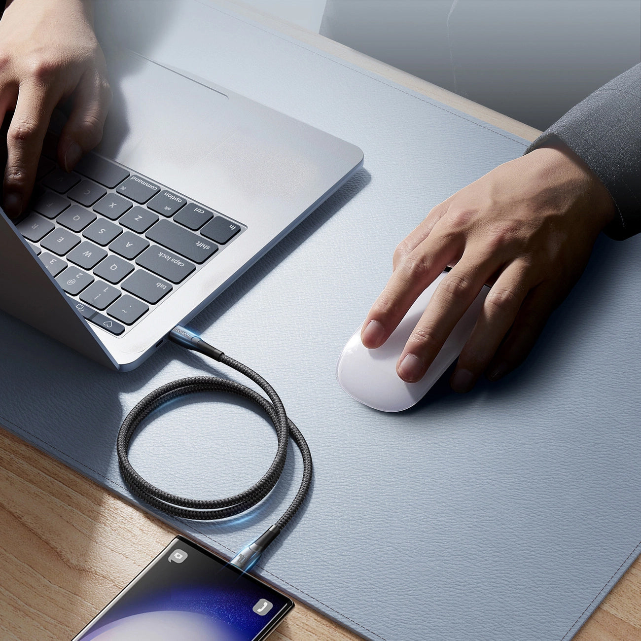 USB-A till USB-C data- och laddningskabel Joyroom S-A32, 100W, 1m, Svart