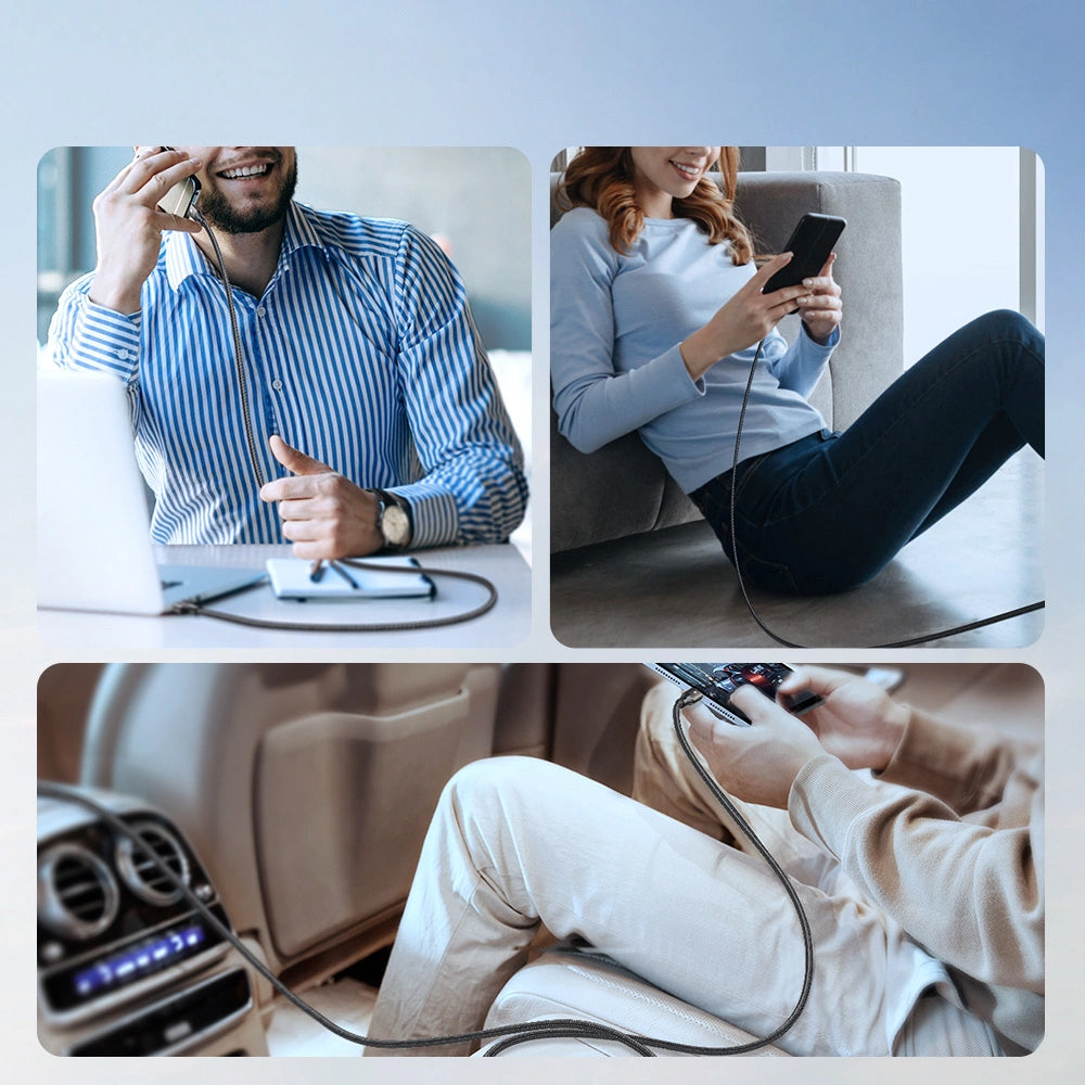 USB-C Data and Charging Cable - USB-C Joyroom S-A25 Light-Speed, 100W, 1.2m, Black