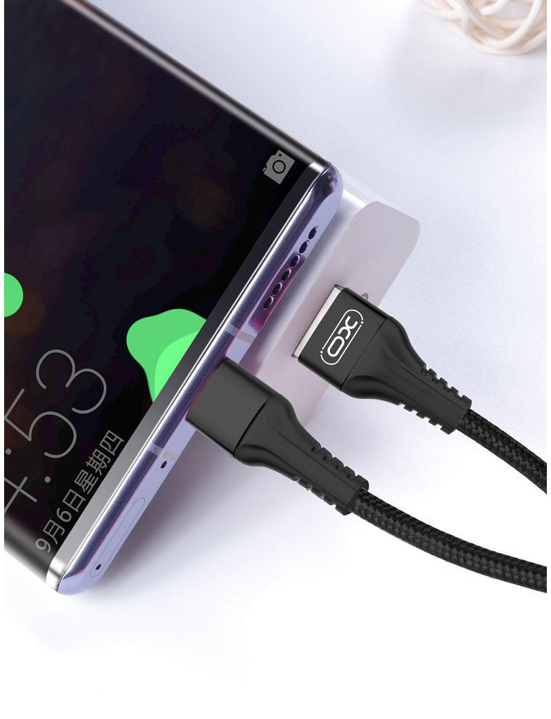 Data- och laddningskabel USB-A - microUSB XO Design NB118, 18W, 1m, Röd