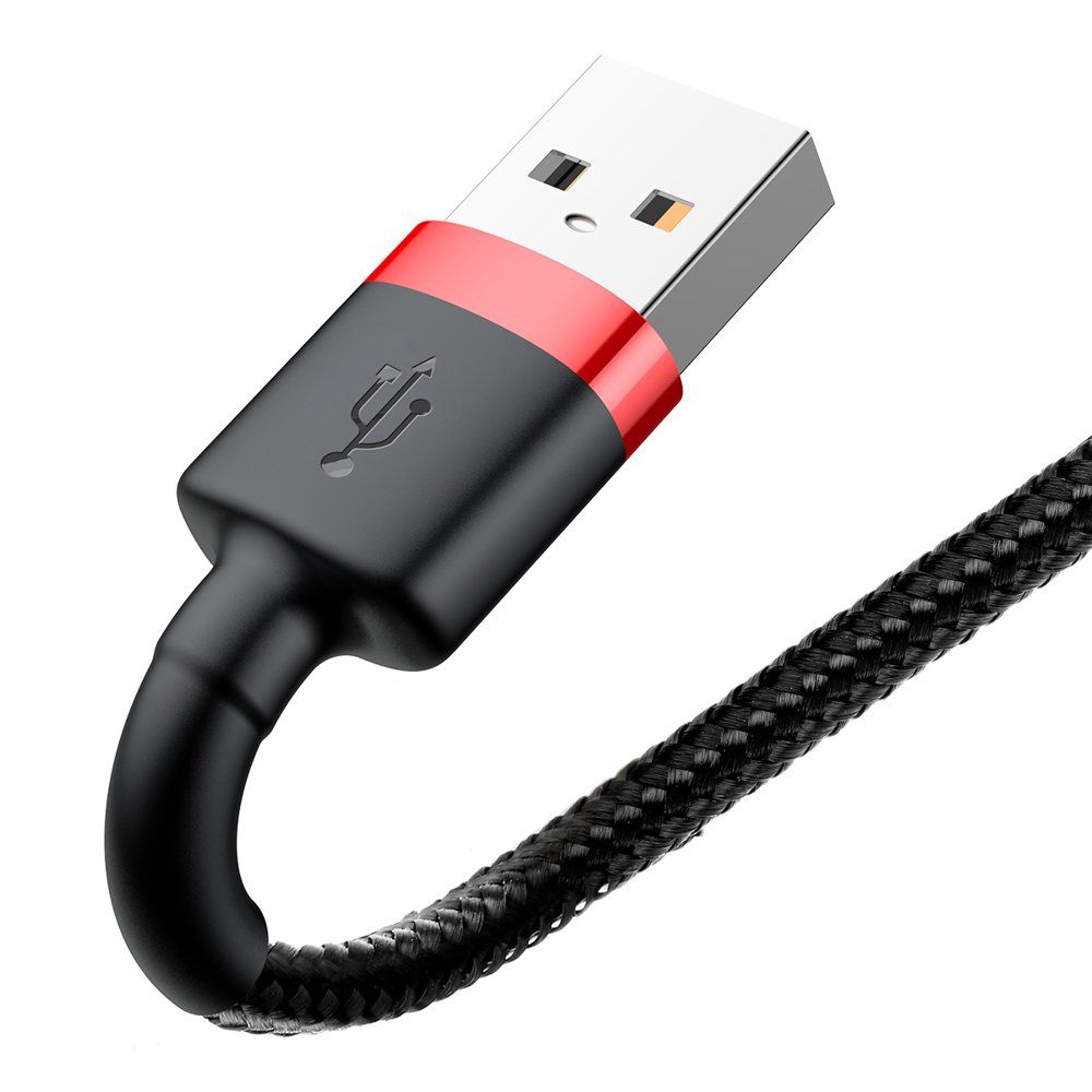 USB-A - Lightning Data och Laddningskabel Baseus Cafule, 18W, 3m, Röd CALKLF-R91