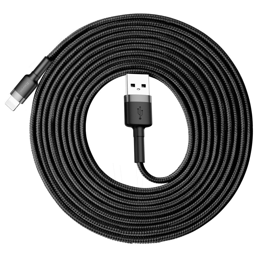 USB-A - Lightning Baseus Cafule data- och laddningskabel, 18W, 3m, Grå CALKLF-RG1