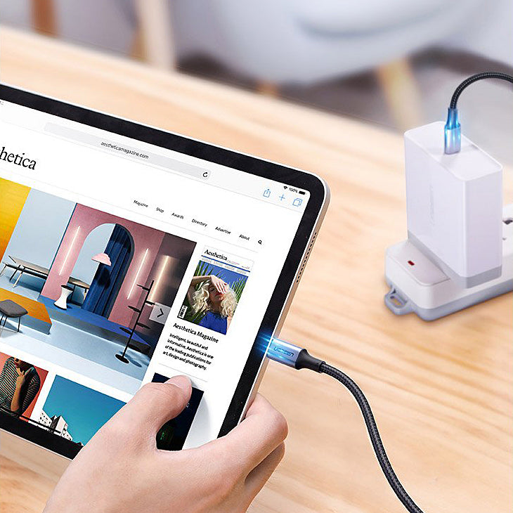 USB-C Data- och Laddningskabel - USB-C UGREEN US316, 100W, 2m, Grå