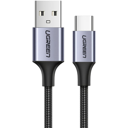 USB-A till USB-C Data- och Laddningskabel UGREEN US288, 18W, 1.5m, Svart