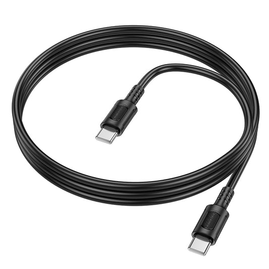 USB-C till USB-C data- och laddningskabel Borofone BX111 Feliz, 60W, 1m, Svart
