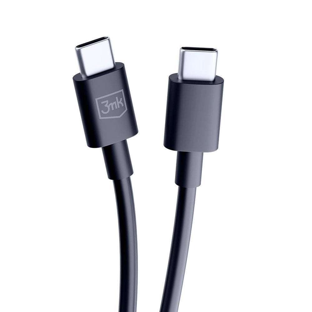 USB-C Data- och Laddningskabel - USB-C 3MK Hyper, 100W, 1.2m, Svart