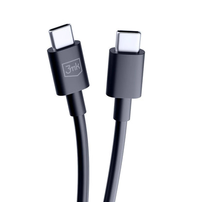 USB-C Data- och Laddningskabel - USB-C 3MK Hyper, 100W, 1.2m, Svart