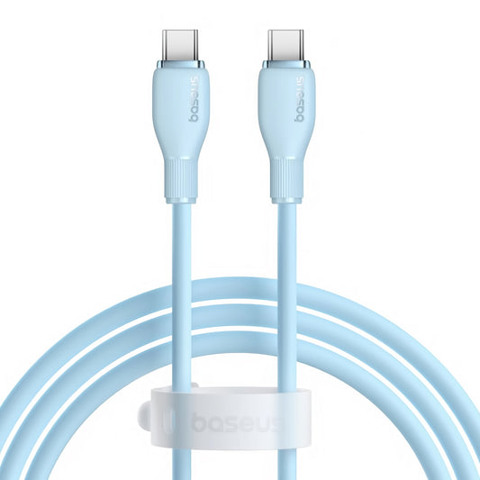USB-C till USB-C Data- och Laddningskabel Baseus Pudding, 100W, 1.2m, Blå P10355702311-00