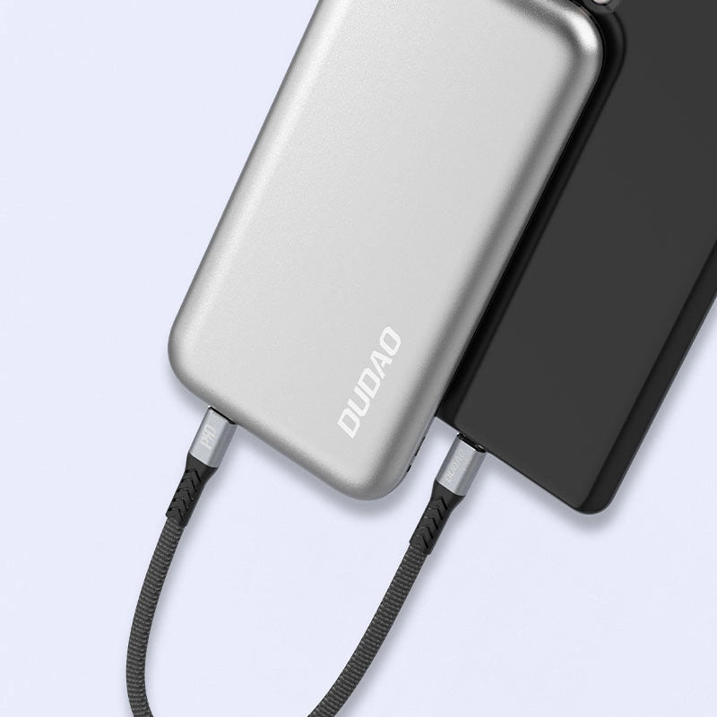 USB-C Data- och Laddningskabel - USB-C Dudao L10C, 100W, 0.23m, Svart
