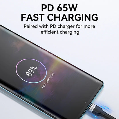 USB-C Data- och Laddningskabel - USB-C WZK WNBCC2, 65W, 2m, Svart