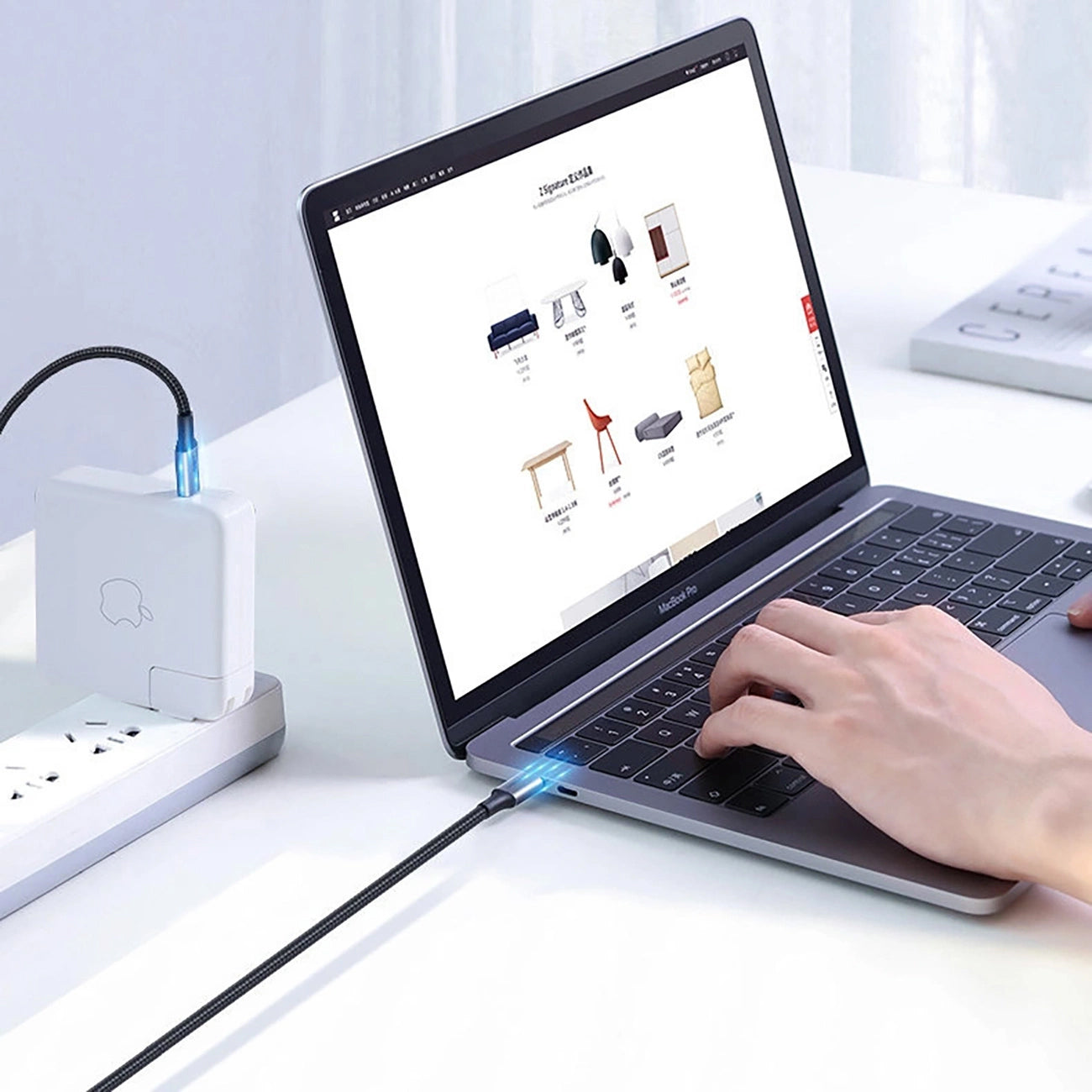 USB-C Data- och Laddningskabel UGREEN US316, 100W, 1.5m, Grå