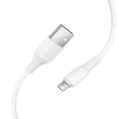 USB-A till microUSB data- och laddningskabel HOCO X120, 18W, 1m, Vit
