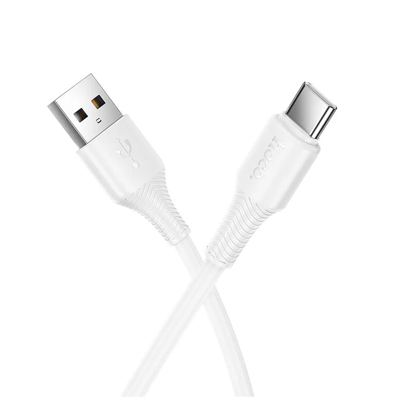 Data- och laddningskabel USB-A till USB-C HOCO X120, 60W, 1m, Vit