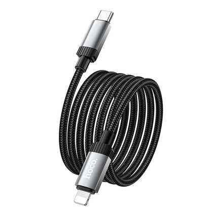 USB-C till Lightning data- och laddningskabel HOCO X117, 27W, 1m, svart