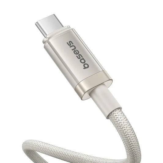 USB-C till USB-C Data- och Laddningskabel Baseus Titanium, 100W, 1m, Silver P10378100G21-00