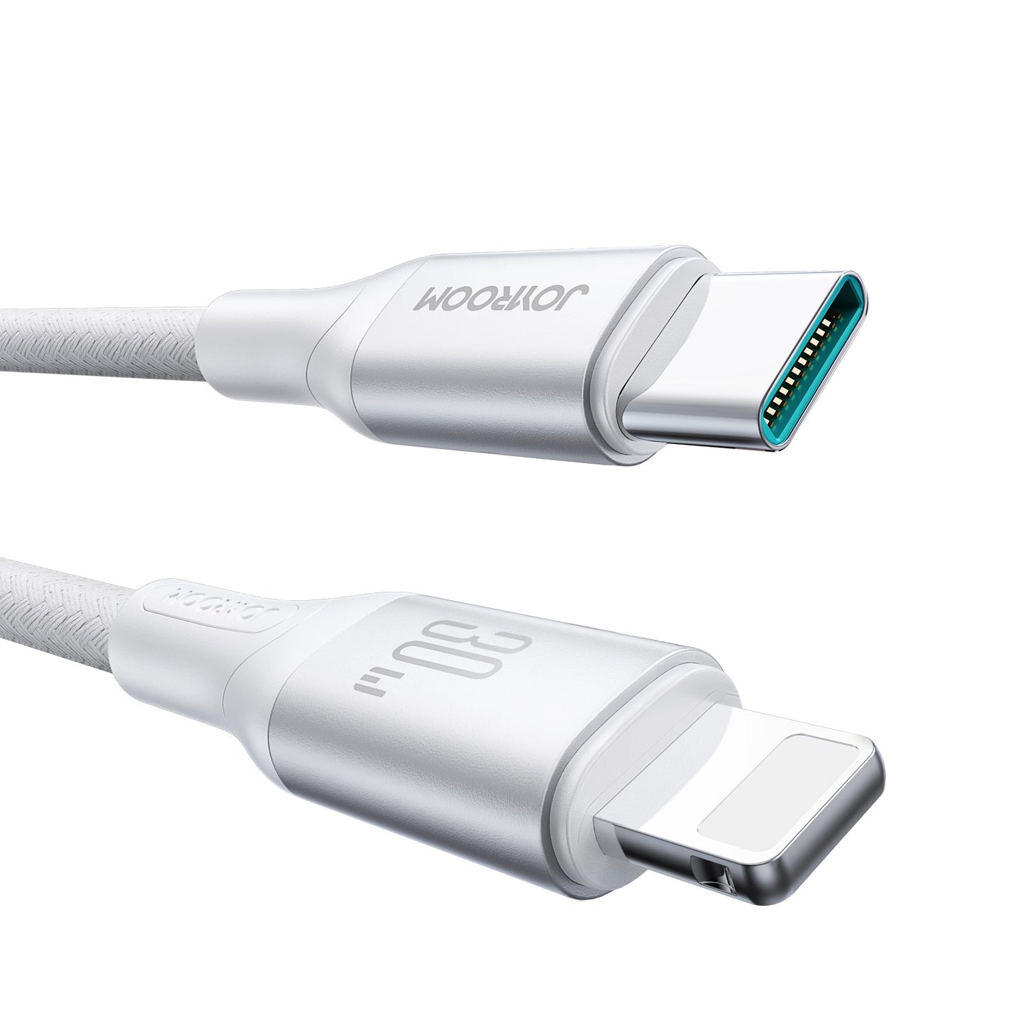 USB-C till Lightning-laddnings- och datakabel Joyroom S-A28 Flash, 30W, 1m, Vit