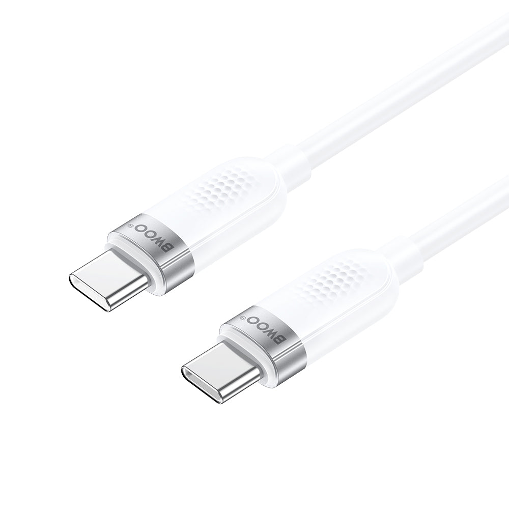 USB-C Data- och Laddningskabel - USB-C BWOO BO-X315C, 100W, 1m, Vit