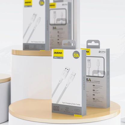 USB-A till USB-C Dudao L9T data- och laddningskabel, 100W, 1m, Vit