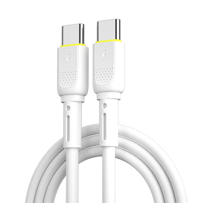 Data- och laddningskabel USB-C till USB-C WiWu Wi-C034, 60W, 1.2m, Vit