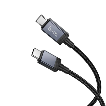 USB-C till USB-C data- och laddningskabel HOCO X118 Display, 60W, 1m, Svart