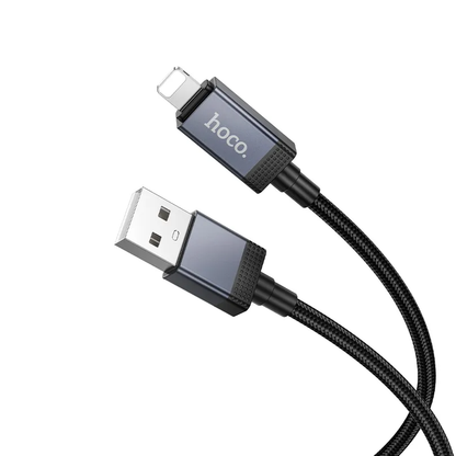 Data- och laddningskabel USB-A - Lightning HOCO X118 Display, 12W, 1m, Svart