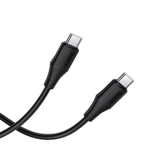 USB-C till USB-C data- och laddningskabel HOCO X124, 60W, 1m, Svart