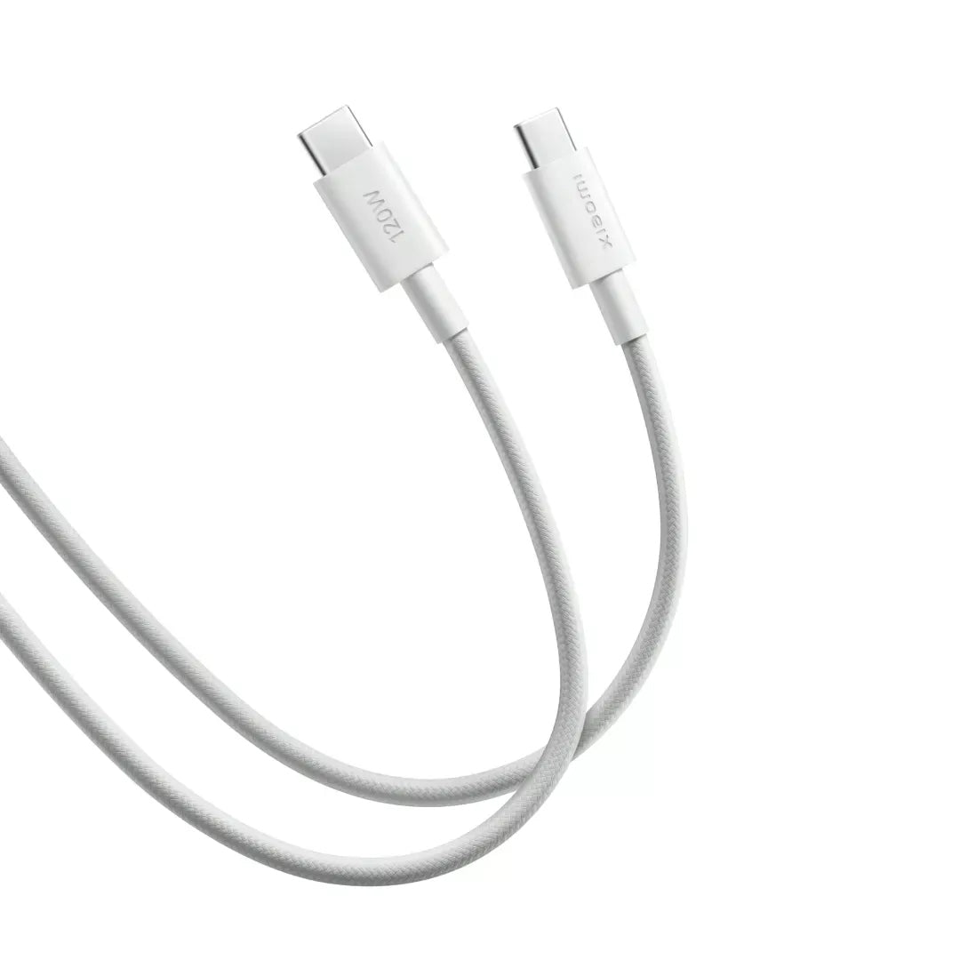 USB-C - USB-C Xiaomi Data- och Laddningskabel, 120W, 1m, Vit BHR087KGL