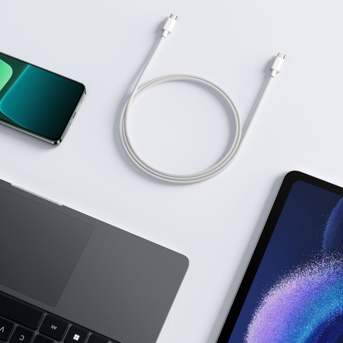 USB-C - USB-C Xiaomi Data- och Laddningskabel, 60W, 1m, Vit BHR0878GL