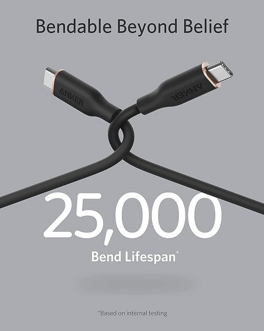 USB-C till USB-C Data- och Laddningskabel Anker PowerLine III, 100W, 0.9m, Svart A8552H11