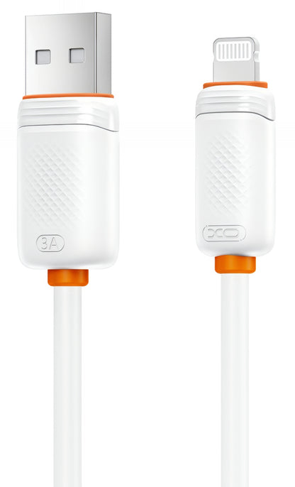 USB-A - Lightning Data- och Laddningskabel XO Design NB302, 18W, 1m, Vit
