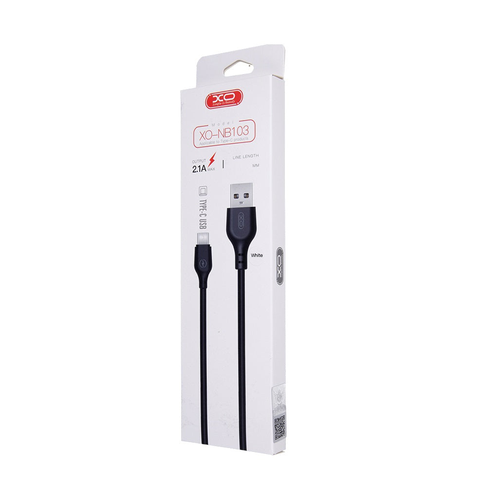 Data- och laddningskabel USB-A - Lightning XO Design NB103, 18W, 2m, Svart