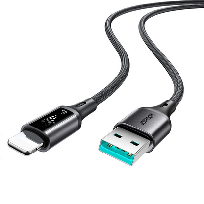 Data- och laddningskabel USB-A - Lightning Joyroom S-A60 StarTalk, 18W, 1.2m, Svart