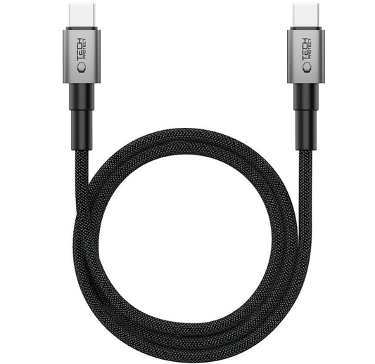 USB-C till USB-C data- och laddningskabel Tech-Protect Ultraboost DNA MagTwist, 100W, 1m, Grå