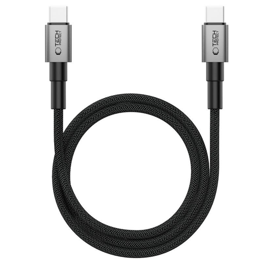 USB-C till USB-C data- och laddningskabel Tech-Protect Ultraboost DNA MagTwist, 100W, 2m, Grå