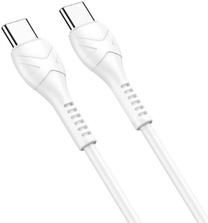 USB-C till USB-C data- och laddningskabel HOCO X37, 60W, 1m, Vit
