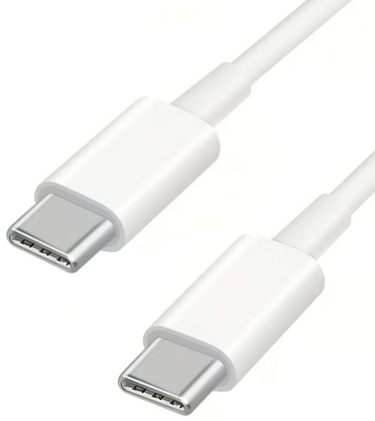 USB-C - USB-C Google data- och laddningskabel, 30W, 1m, Vit GA00735