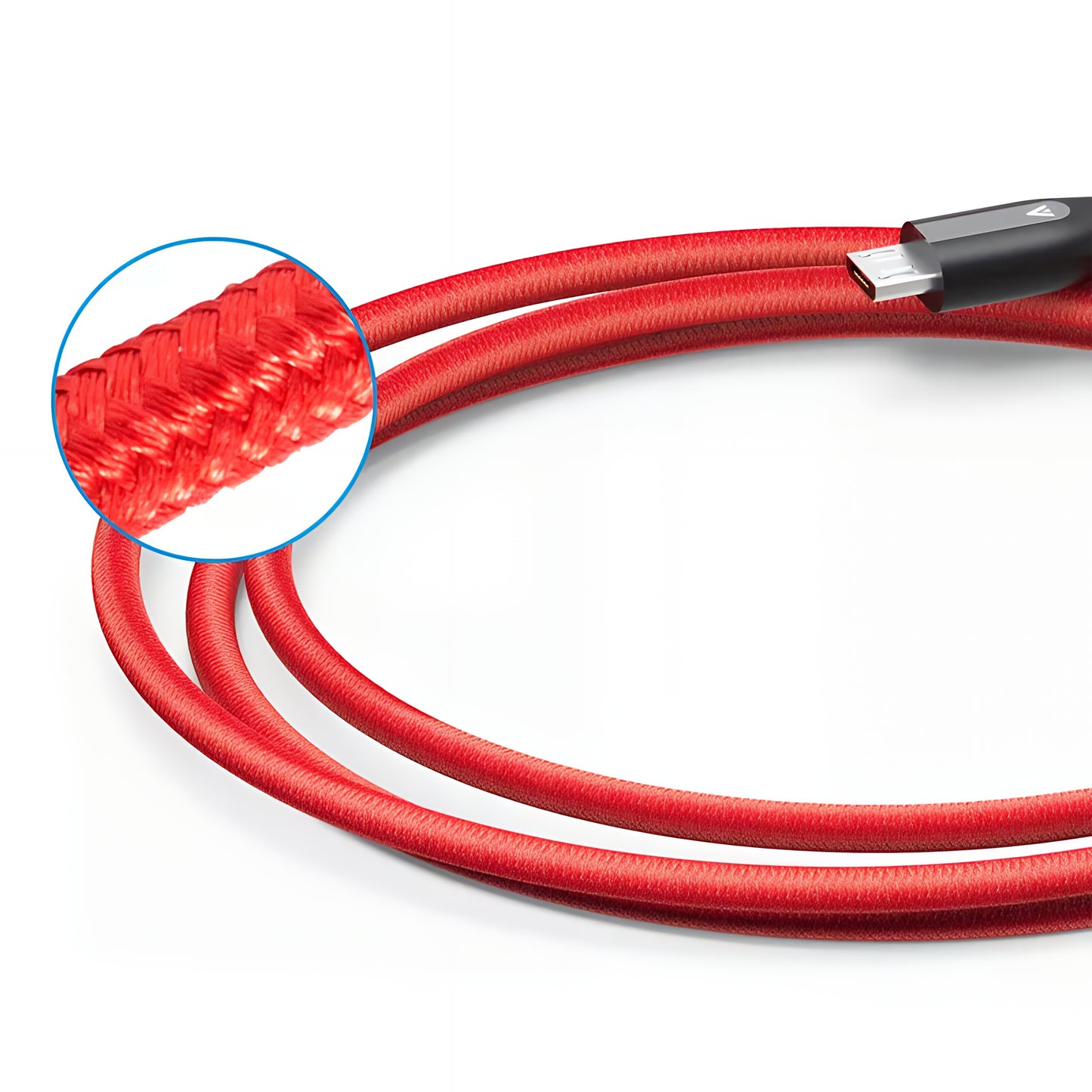 USB-A - microUSB Anker PowerLine+ data- och laddningskabel, 18W, 0.91m, Röd A8142G91