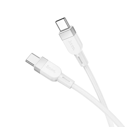 USB-C till USB-C data- och laddningskabel HOCO X109, 60W, 1m, Vit