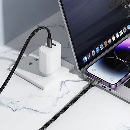 USB-C till USB-C data- och laddningskabel HOCO X125, 60W, 1m, Vit