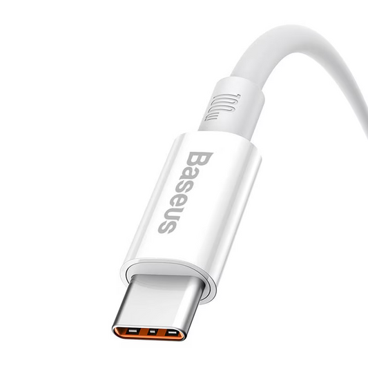 Data- och laddningskabel USB-A - USB-C Baseus Superior Series, 100W, 1m, Vit P10320102214-01