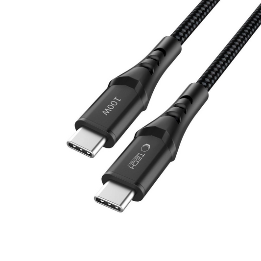 USB-C Data- och laddningskabel - USB-C Tech-Protect UB11T Ultraboost, 100W, 1m, Svart