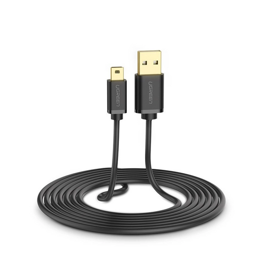 USB-A till miniUSB data- och laddningskabel UGREEN US132, 3m, svart